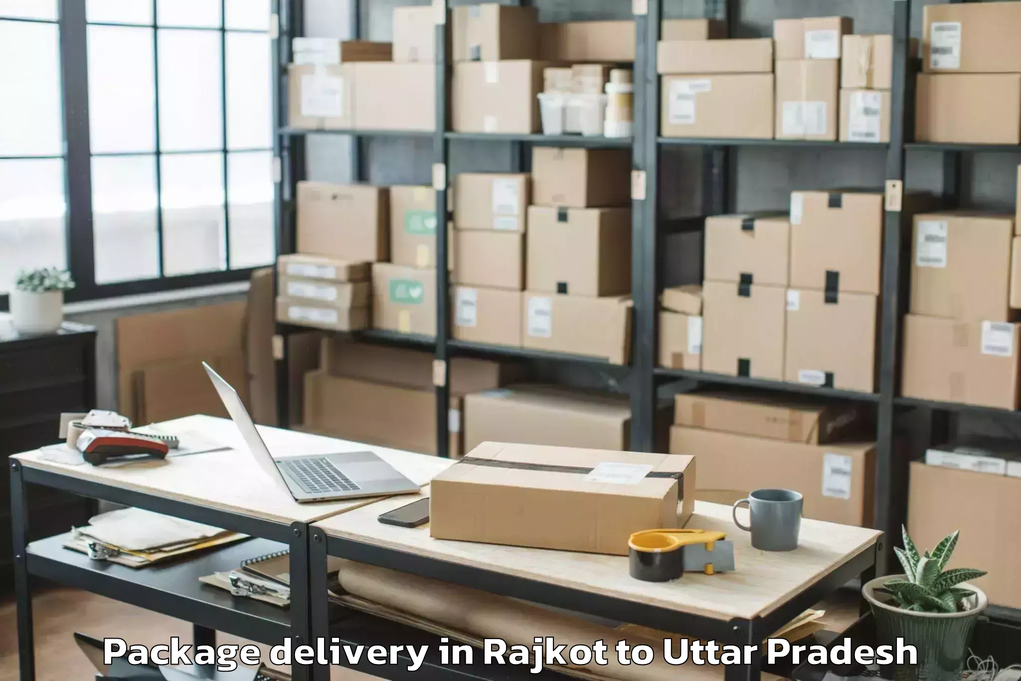 Quality Rajkot to Sikandra Package Delivery